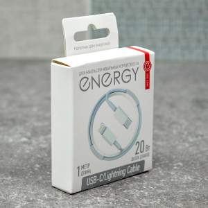 «Кабель для мобильных устройств Energy ET-34 USB-С/Lightning (для продукции Apple), 1м, 20Вт, белый» - фото 2